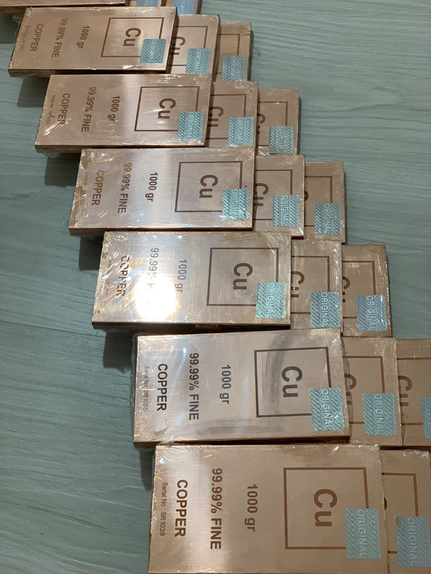 شمش مس سریال دار یک کیلویی حکاکی سرچشمه جهت سرمایه گذاری