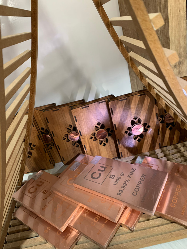 شمش مس سریال دار یک کیلویی حکاکی باهنر جهت سرمایه گذاری